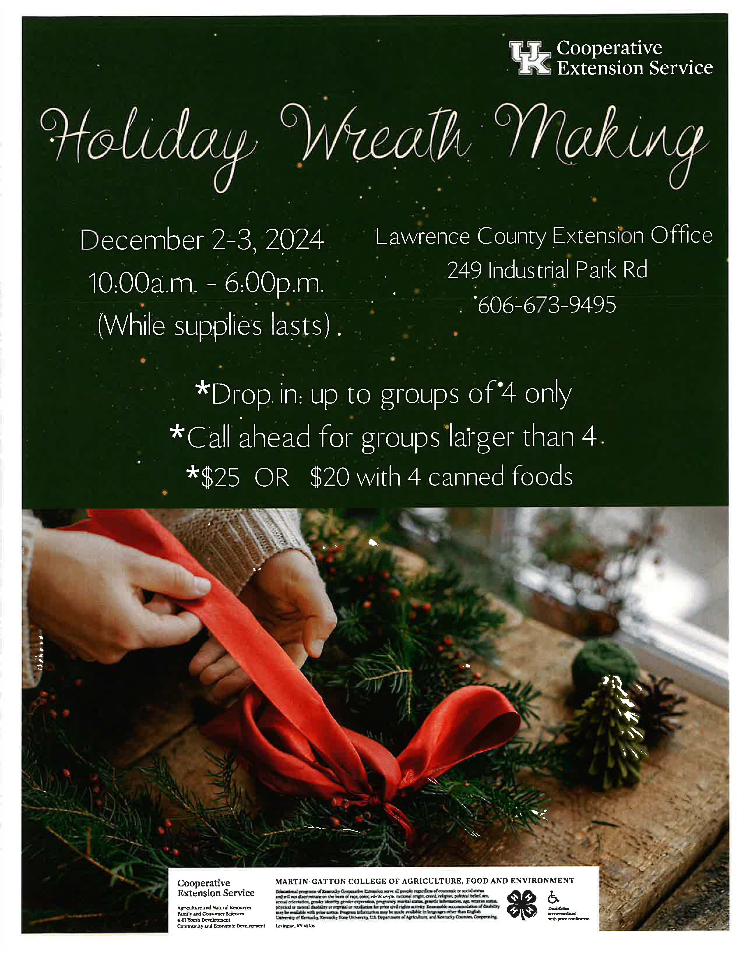 Wreath Workshop Information