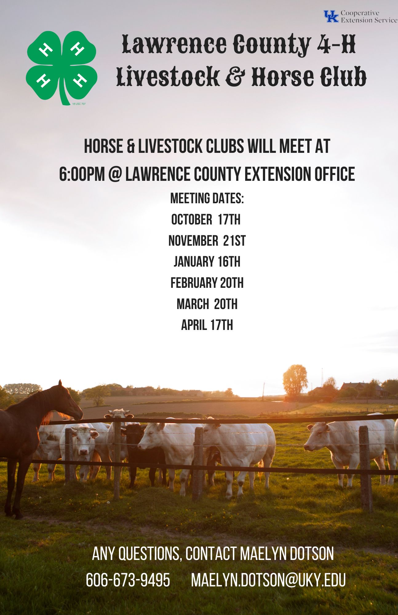 4-H Horse and Livestock Meeting