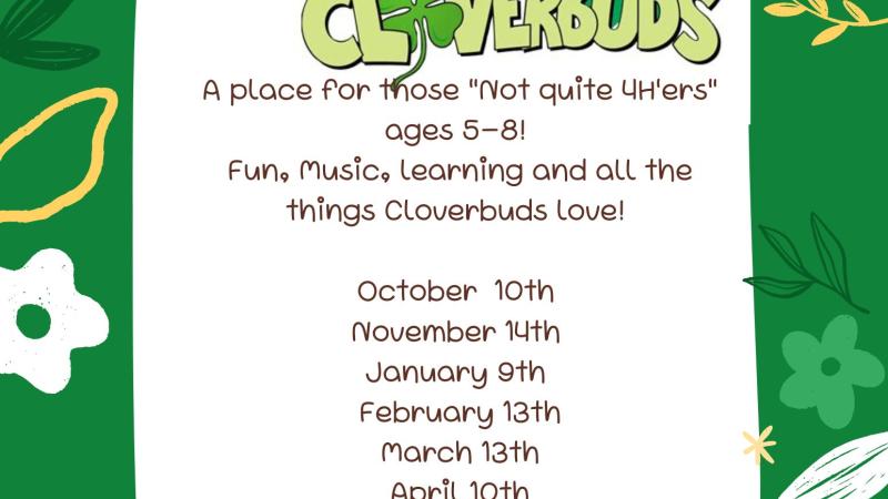 4-H Cloverbud Meeting Dates